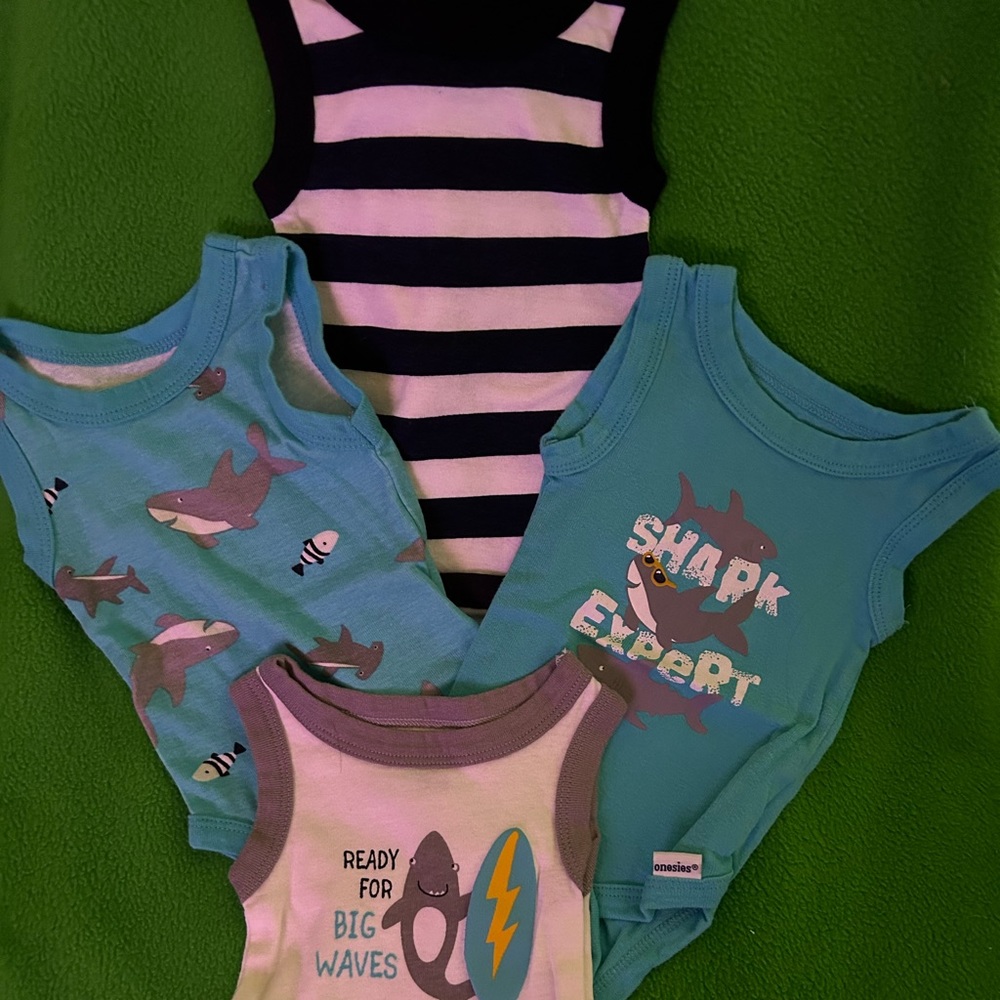 4 Pack NB Gerber Tank Top onesies